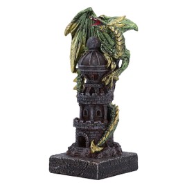Nemesis Now Guardian of the Tower Figurine 7" Resin Green Dragon Sculpture Gothic Fantasy Merchandise Cast in Finest Resin Hand Painted