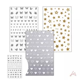 분장용 스티커 축제소품 행사분장용스티커 Makeup Stickers for Festivals and Events [White Heart]