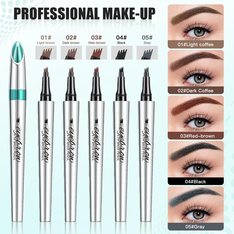 Microblading Eyebrow Pencil, Eyebrow Pen with an Upgrade Micro-Fork Tip