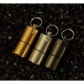 The World's Smallest Kerosene Lighter! Height 2.5cm/ 1.3cm Capsule Lighter Portable Metal Miniature EDC Gear Waterproof Tiny Peanut Lighter (Fuel not Included) (Mini 3 Pack)