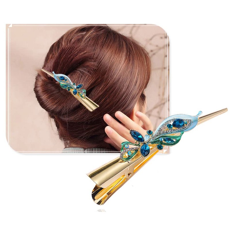 MAHAVIMOKSA 10pcs 125mm/4.9” Large Duckbill Metal Hair Clips Alligator Curl