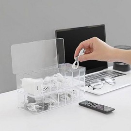 HSC 70 Dust-Proof Multi-Purpose Storage Organizer with Cover for Cables, Stationery, Fishing Gear, Beads & Small Parts Screw