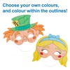 Baker Ross FN181 Alice in Wonderland Colour-in Masks - Pack