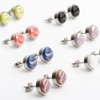Kleine Ohrstecker silber mit Stein ‚Ä¢ Dunkelgelbe Ohrringe f√ºr Damen