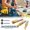 Mesee 3 Pieces Titanium Coated HSS CO Spot Weld Drill