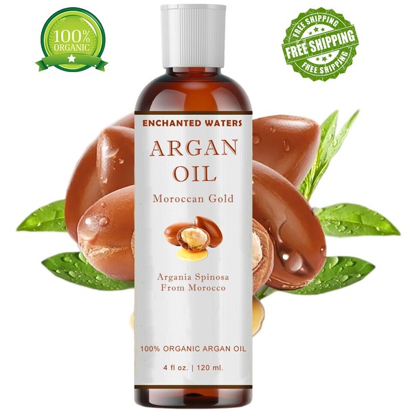 Enchanted Waters Moroccan Argan Oil 100% Pure Virgin Unrefined from Morocco Hair Nails Skin Face