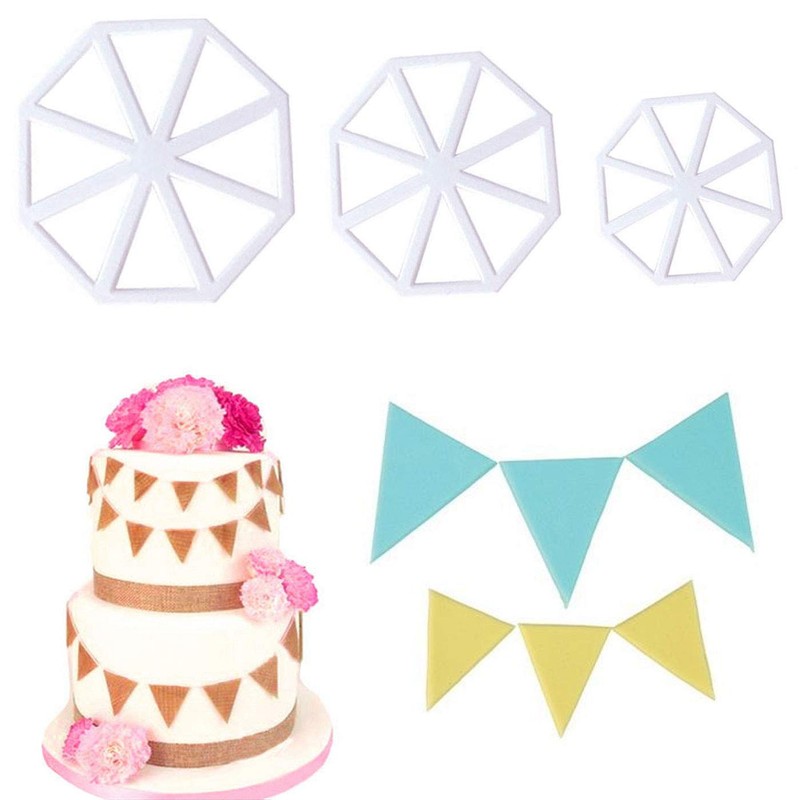 DaNaRaa Plastic Mini House Bamboo Fence Pennant Cookie Cutters Cakecup