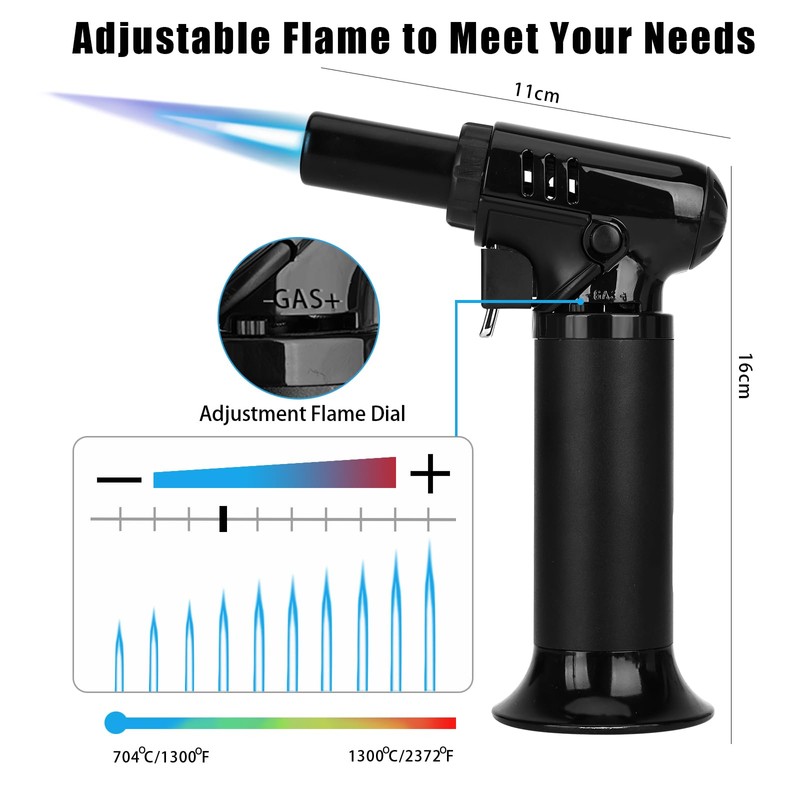 VORHOT Adjustable Flame Burner, Kitchen Burner with Gas Indicator, Refillable