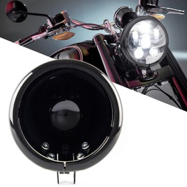 5 3/4" 5.75 inch Led Headlight Housing Bucket Compatible with Harley Davidson Motorcycle