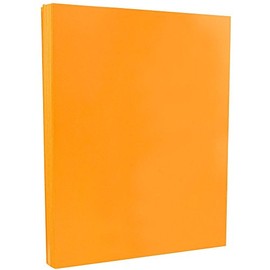 JAM Paper® 8 1/2 x 11 Cover Cardstock - 65 lb Brite Hue Ultra Orange - 50 Sheets per Pack