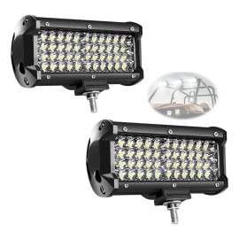 Par Faros 7''led Auxiliares 144w Triple-fila 6500k 48led