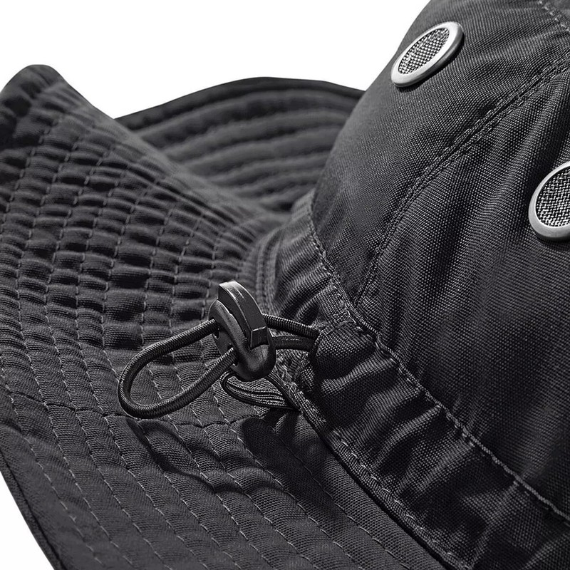 Purple Print House Embroidered Master Baiter Cargo Bucket Hat for