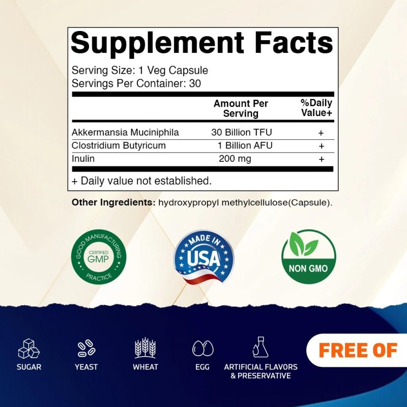 Vitamatic Akkermansia Muciniphila 30 B TFU + Clostridium Butyricum -