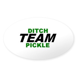CafePress Team Ditch Pickle Oval Sticker Oval Car Bumper Sticker