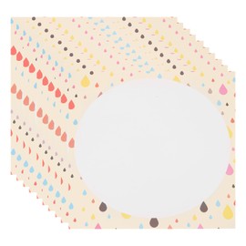 MECCANIXITY 10PCS Shikishi Paper, 13" x 13" Cartoon Raindrop Calligraphy Paper Sheets, Shikishi Boards with Round Blank for DIY Painting, Drawing, Calligraphy