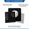 100mm (4 Inch) Square Vent Cover - Black 155mm x