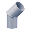 Inefa Pipe DN 100, 45 °, Grey Plastic, Rain Cover,