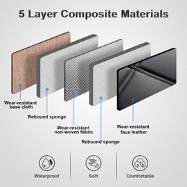 JOYOTO 5pcs Pu Leather Car Seat Covers Fit for Honda Civic 2023-2024,Full Set Waterproof Car Seat Protector Cushion,Anti-Scratch&Durable,Black&Grey