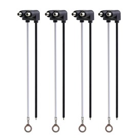 Ledvillage 2 Prong Male Wire Pigtail for Sealed Trailer Clearance, Side Marker Lights - 7 inch Long (4 Pcs)