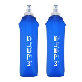 WRELS - Botella de agua de TPU suave, ligera, portátil, reutilizable, sin BPA, paquete de hidratación para correr, senderismo, ciclismo y maratón (500 ml, 2 unidades)