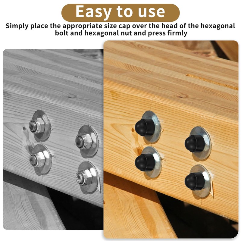 Pack of 160 Cover Caps for Nuts, Plastic Caps for