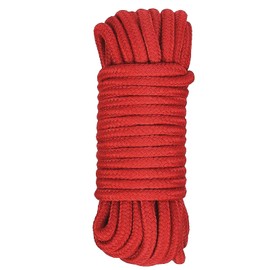 10M Soft Cotton Rope Cord, Thick Cotton Cord, All Purpose Soft Rope Twisted Cotton Knot Tying Rope for DIY Craft Projects Hanging Bundling Rope, (Red Rope)
