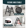 WOA WOA Step Ladder, Folding Step Stool with Widening Pedals,