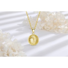 EUDORA Harmony Bola Angel Caller Pregnancy Necklace Vintage Mandala Gold Charm Pendant for Women