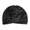 2pcs Women Turban Style Swimming Cap Pleated Fabric Swim Pool