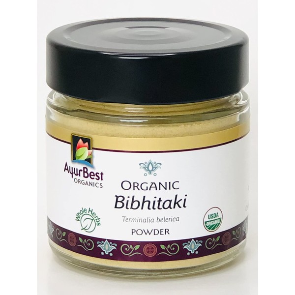 AyurBest Organics Bibhitaki, Terminalia bellirica - 100% USDA Organic, Kosher (4.4 oz jar)