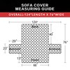 Easy-Going Reversible Couch Cover for 3 Cushion Couch Sofa Cover