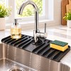 Silicone Faucet Mat for Sink Countertops – Grooved Splash Guard