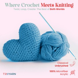 Yarn for Crocheting & Knitting - 2 Skeins (2x383 Yds) (105245 - Turquoise) Crochet Yarn - 100% Microfiber Acrylic Yarn - Knitting Yarn for Craft Projects