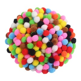 300 Pieces 1.5 cm Pompoms, Colourful Pompoms for Crafts, Pom Pom Set in 9 Colours for Crafts, Pompoms for Crafts for Children, Fluffy Craft Balls for DIY, Party Decoration, Garlands, Hair Accessories