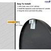 Oruii Round Mirror, Black Round Mirror 24 inch, Circle Wall