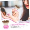PACKOVE Portable Pink Powder Blush Brush with Cover Small Waist