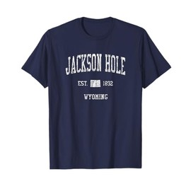 Jackson Hole Wyoming WY T-Shirt Vintage Sports Design Tee T-Shirt