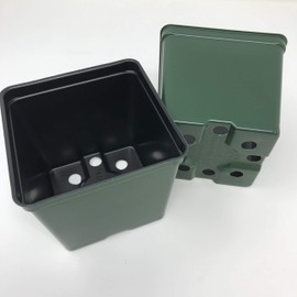 4 1/2 Inch Plastic Flower Pots (Qty. 45), Green Greenhouse and Nursery Pots