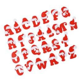 26Pcs Christmas Letter Patches Sew on Patches Iron on Appliques Alphabet Letter Patches Embroidered Patches (Red)
