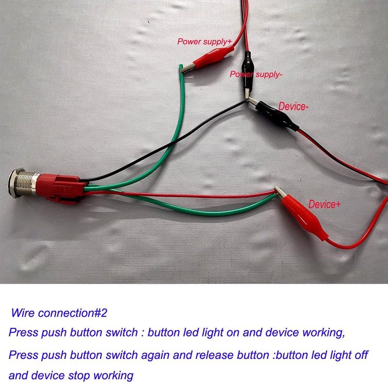 GUUZI 220V/15A Self-Locking Push Button Switch NO Waterproof Blue LED