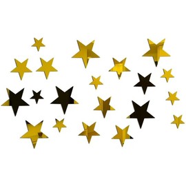 20 Pcs Star Wall Decals - Removable & Peel & Acrylic Stick Star Wall Stickers, for Nursery, Kids Bedroom, Living Room, Classroom & Playroom