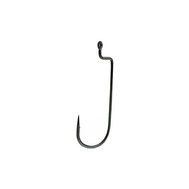 Worm Hook, Size 2/0, Needle Point, Round Bend, Offset, Ringed
