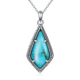 Biduanro Genuine Turquoise Necklace 925 Sterling Silver Genuine Turquoise Necklace Western Jewelry Turquoises Jewelry Gifts for Women