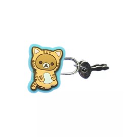 Rilakkuma Die Cut Lock And Key Set Gashapon Relaxing Cat Type C