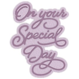 Briartw On Your Special Day Cutting Dies,Words Phrases Shadow Sentiment Die-Cutter for Card Making,DIY Alphabet Letters Scrapbooking Paper Crafts Embossing Stencil Photo Album Crafts Tool Decoraion