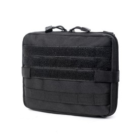HOUSON Tactical Molle Pouch, Admin Pouch Medical EDC EMT Utility Tool Bag Pouch Belt Bags for Magazines, Map Small Tools Black