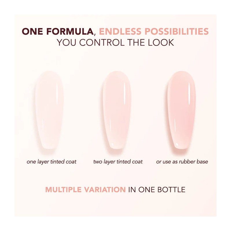 Kiara Sky Tinted Rubber Top Coat Velvet Blush