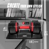 Yes4All 55lbs Red Grip Adjustable Dumbbells Weights, 5 in 1