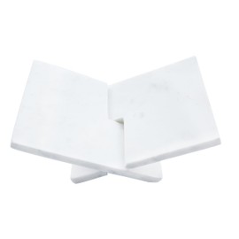 Bloomingville Decorative Marble Book Holder, White