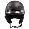 LS2 Helmets Bagger Motorcycle Half Helmet (Matte Black - Medium)